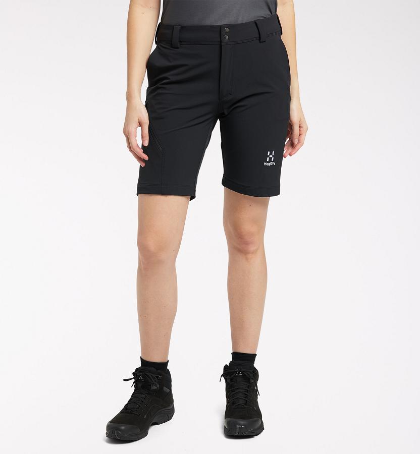 Haglöfs Morän Shorts Black For Womens DQKHX8619 Australia